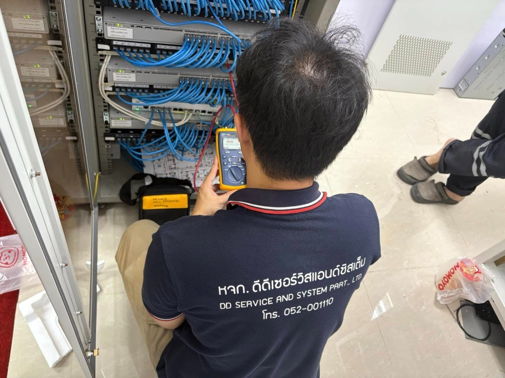 บริการทดสอบและรับรองคุณภาพสาย LAN (Certification Report) — บก.ฝูง.411 กองบิน 41 — ภาพผลงานที่ 1